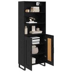 vidaXL Haut Armoire Chêne noir 69 5 x 34 x 180 cm Bois d'ingénierie