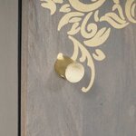 vidaXL Meuble mural Gris 38 x 33 x 48 cm Bois de mangue massif