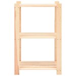 vidaXL Étagères de rangement à 3 niveaux 2 Pièces 60x38x90 cm Pin 150 kg