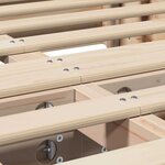 vidaXL Cadre de lit Marron 140 x 190 cm Bois massif en pin