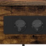 vidaXL Table de nuit avec station de chargement 2 Pièces Chêne fumé