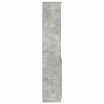 vidaXL Buffet haut gris béton 37 5x35x180 cm bois d'ingénierie
