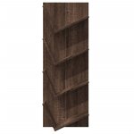 vidaXL Bibliothèque murale 4 niveaux chêne marron 33x16x90 cm