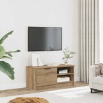 vidaXL Meuble TV chêne artisanal 80x35x36 5 cm bois d'ingénierie
