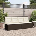 vidaXL Banc de jardin Marron polyrotin