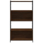 vidaXL Bibliothèque chêne brun 80x30x145 5 cm bois d'ingénierie et fer