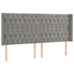 vidaXL Sommier à lattes de lit matelas et LED Gris clair 180x200 cm