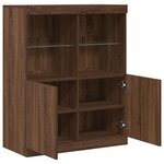vidaXL Buffet chêne marron 81x37x100 cm bois d'ingénierie