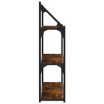 vidaXL Étagère murale 3 niveaux chêne fumé 80x21x78 5 cm