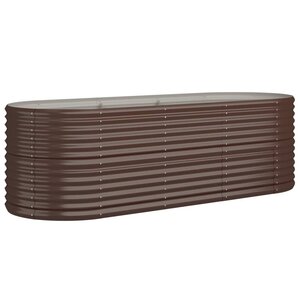 vidaXL Lit surélevé de jardin Acier enduit de poudre marron