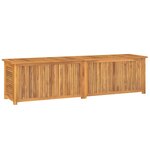 vidaXL Boîte de rangement jardin et sac 200x50x53 cm bois massif teck