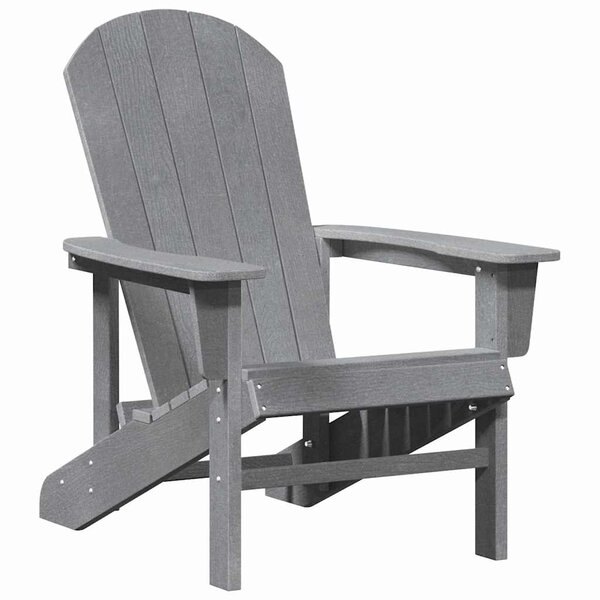 vidaXL Chaise Adirondack Gris clair HDPE
