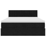 VidaXL Cadre de lit ottoman avec matelas noir 140x200 cm velours