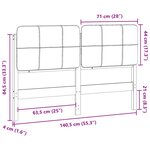 vidaXL Tête de lit capitonnée Brun et gris foncé 135 cm Pin massif