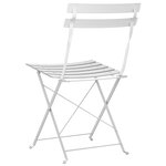 Chaises de jardin pliantes vidaXL 2 pièces blanches en acier