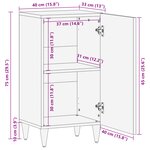 vidaXL Buffet 40x33x75 cm en bois solide de mangue