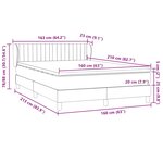 vidaXL Sommier à lattes de lit et matelas gris foncé 160x210cm velours