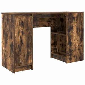 vidaXL Bureau chêne fumé 120x42x76 cm bois d'ingénierie