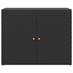vidaXL Armoire de rangement de jardin Noir 100x55 5x80 cm Résine tressée
