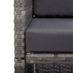 vidaXL Ensemble de salle à manger d'extérieur et coussins 17 Pièces Gris
