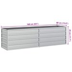vidaXL Lit surélevé de jardin 160x40x45 cm Acier galvanisé Argenté