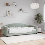 vidaXL Lit de repos sans matelas gris clair 80x200 cm velours
