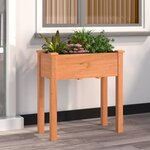 vidaXL Jardinière avec doublure marron 71x37x76cm bois massif de sapin