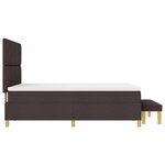 vidaXL Lit à ressorts avec matelas Marron foncé 160 x 200 cm tissu