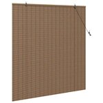 vidaXL Store de Fenêtre Géométrique Marron 140 x 160 cm Bambou