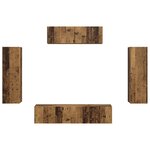 vidaXL Meuble TV 5 Pièces Bois ancien