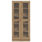 vidaXL Buffet haut chêne artisanal 82 5x30 5x185 cm bois d'ingénierie
