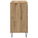 vidaXL Buffet Chêne artisanal 60 x 35 x 70 cm Bois d'ingénierie et fer