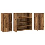 vidaXL Bureau de réception vieux bois 200x50x103 5cm bois d'ingénierie