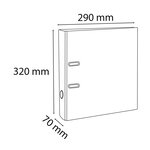 Classeur à levier PVC A4 dos de 70mm Gris x 10 EXACOMPTA