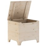 vidaXL Boîte de rangement avec couvercle RANA bois massif de pin