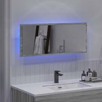 vidaXL Miroir Gris Sonoma 90 x 8 5 x 37 cm Bois d'ingénierie