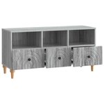 vidaXL Meuble TV 102 x 34 5 x 50 cm Gris Sonoma Bois d’ingénierie
