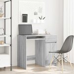 vidaXL Bureau sonoma gris 86x49x76 cm bois d'ingénierie
