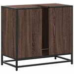 vidaXL Armoire de lavabo de salle de bain chêne marron 65x33x60 cm
