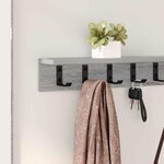 vidaXL Porte-manteau mural Sonoma gris 100 x 10.5 x 10.5 cm