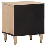 vidaXL Table de chevet 40x33x46 cm Bois de manguier solide