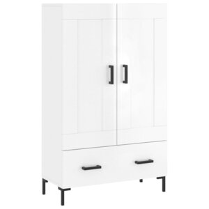 vidaXL Buffet haut blanc brillant 69 5x31x115 cm bois d'ingénierie