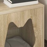 vidaXL Maison pour chat Sonoma 42 5 x 40 x 53 5 cm Bois d'ingénierie