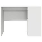 vidaXL Bureau avec étagère Blanc 102 x 50 x 75 cm Bois d'ingénierie