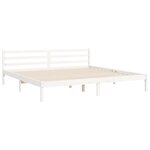 vidaXL Cadre de lit sans matelas blanc 200x200 cm bois massif
