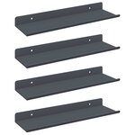 vidaXL Étagère flottante 4 pc Anthracite 30 x 9 x 2 5 cm Acier