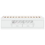 vidaXL Lit de jour avec tiroirs sans matelas blanc 100x200 cm