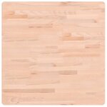 vidaXL Dessus de table 70x70x2 5 cm carré bois massif de hêtre