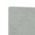 vidaXL Tête de lit en velours gris clair avec boutons en cristal de 200 cm
