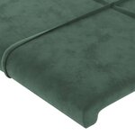 vidaXL Tête de lit à LED Vert foncé 200x5x118/128 cm Velours